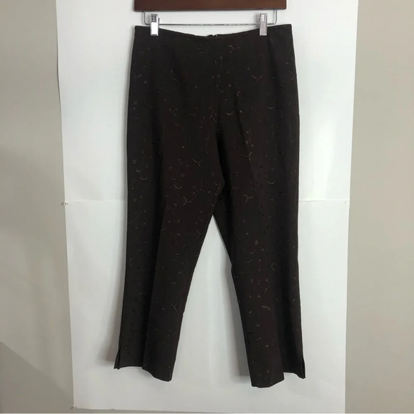5/$25 
Vintage Premiere Collection Brown Cropped Pants 8 Back  Zipper Stitched - Picture 3 of 7